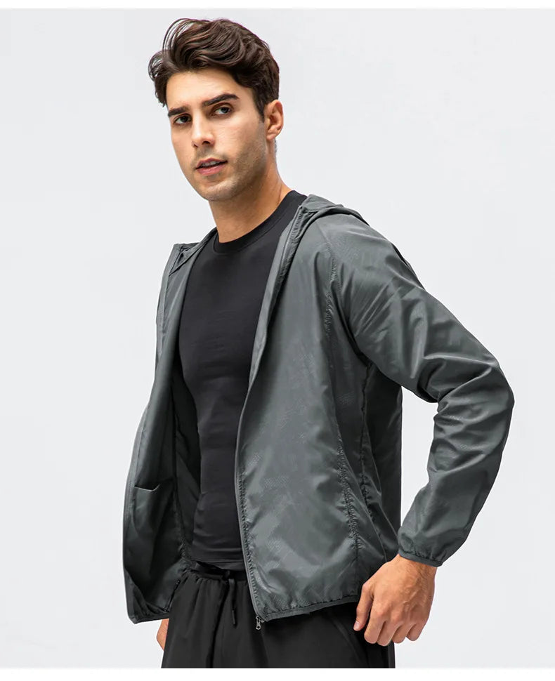 Unisex Waterproof Windbreaker Jacket – Sun Protection & Outdoor Use
